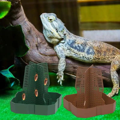 Reptile Food Dish Bowl Mealworm Bowl For Chameleon Mutual Inserting Prey Dish Lizard Gecko Pet Bowl Mealworms Bowls For Leopard
