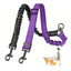 16ft Long Dual Dog Leash Attachment - Double Leashes for Training Small to Large Dogs - Adjustable Strap, Shock Absorbing Bungee