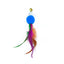 Funny Cat Stick Toy Furry Feather with Bell Cat Stick Toy Kitten Playing Pet Accessories Worm on A String Cat Toys Interactive