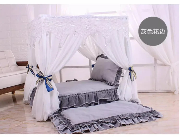 Pet Bed Cat Bed Cat Nest Teddy Than Bear Kennel Princess Wrought Iron Dog Bed Small Medium and Large Dog Supplies
