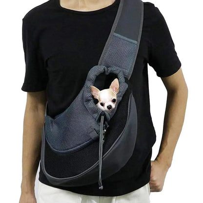 Large Space Pet Travel Shoulder Bag, Widened And Thickened Shoulder Strap Design Does Not Squeeze Breathable Mesh Pet Backpack