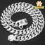 Strong Stainless Steel Dog Collar Choke with Safety Buckle Lock Golden Cuban Link Chain Metal Necklace Training Collar for Pets
