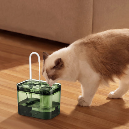 1.5L Cat Water Fountain Automatic for Cat Water Dispenser Accessories Ultra-Quiet Circulating Filtering USB Electric Transparent
