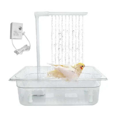 Bird Shower Box Automatic Shower Tub Multipurpose Bird Bathtub Parrot Bath Box For Pet Brids Parakeet Cleaning Supplies