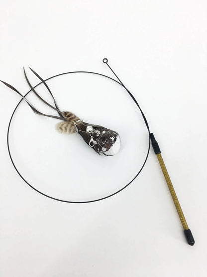 Wire Feather Cat Tickling Stick Pet Products for Cats Pet Cat Toys Interactive Cat Stick Toy Kitten Playing Pet Accessories