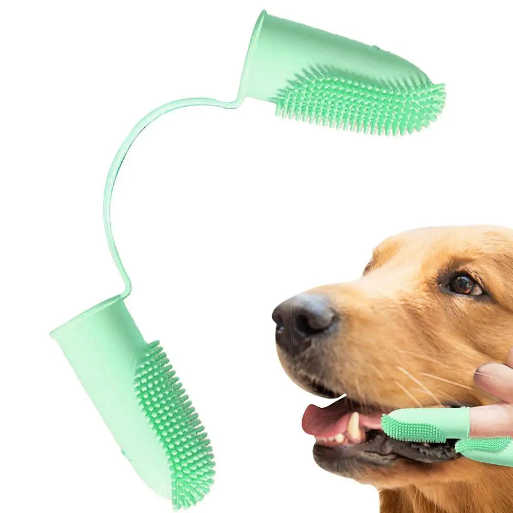 Puppy Tooth Brush Dog Finger Toothbrush For Easy Teeth Cleaning Dental Brush For Small Dogs Cats And Most Pets Supplies