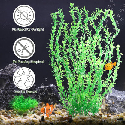 UXCELL Artificial Aquarium Plants Aquarium Simulation Water Weeds Ornament Fish Tank Grass Decor Sets Decoration Accessories