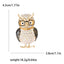 Rhinestone Cartoon Owl Brooch for Women Unisex Enamel Animal Pin Bird Lapel Pin Banquet Party Backpack Gifts Jewelry Accessories