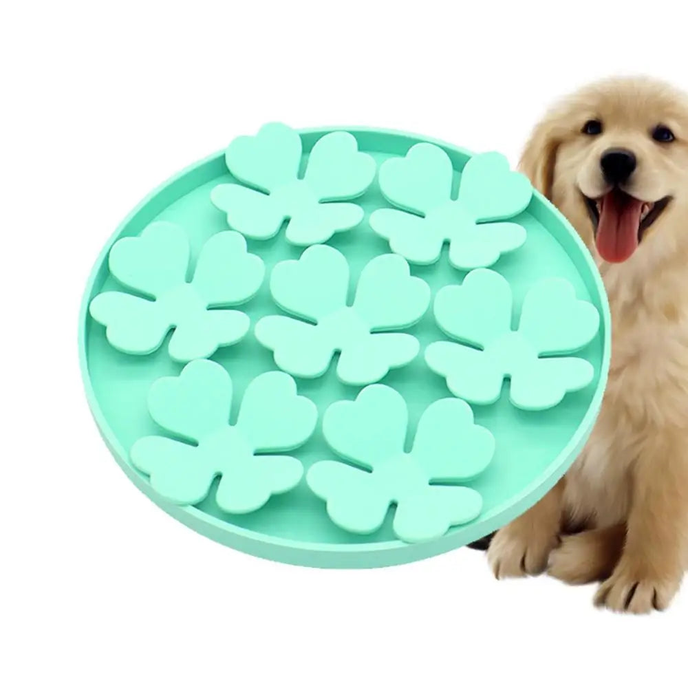 Lick Mat For Dogs Suction Dog Butter Lick Pad Raised Flower Design Dog Puzzle Bowl For Boredom Relief Floor Or Wall Treats
