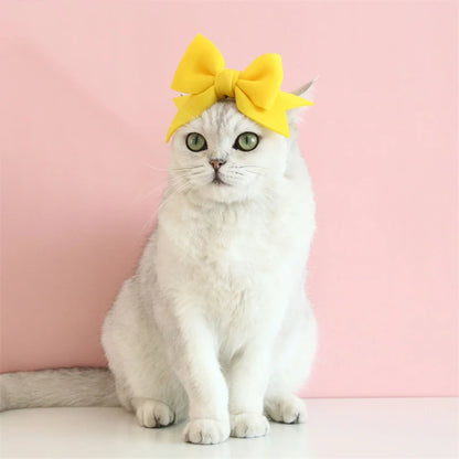 Lovely Bow Tie Hair Hoop for Cats Princess Cat Party Head Wear Pet Gifts Small Medium Dogs Accessories Elastic Cats Pet Products