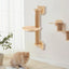 1 Piece Cat Tree Climbing Shelves Wall Mounted Cat Furniture Cat Bed and Scratcher Post with Climbing Ladder Steps for Kitten