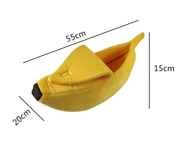 Banana Cat Bed House Funny Cute Cozy Cat Mat Beds Warm Durable Portable Pet Basket Kennel Dog Cushion Cat Supplies Multicolor