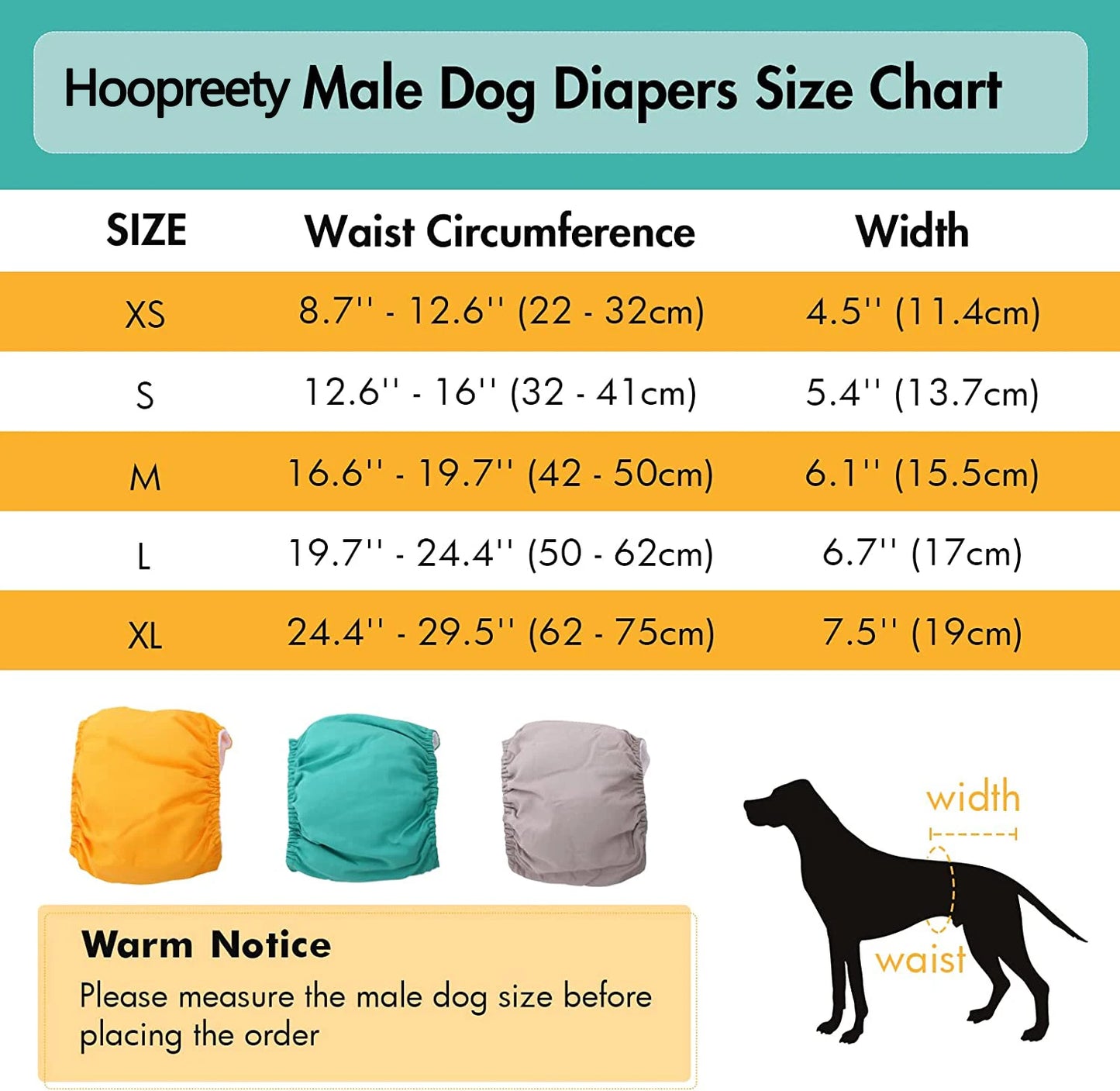 3 Pack Dog Belly Bands Washable Reusable Dog Diapers High Absorbing Male Dog Cat Wrap Panties Pet Incontinence Nappies