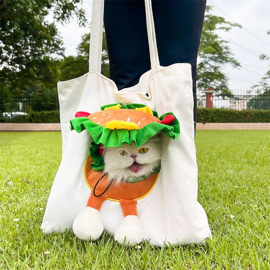 Outdoor Walking Pet Bag for Chihuahua Cartoon Animal Funny Medium Dog Accessories Travel Protective Adjustable Hole Handbags