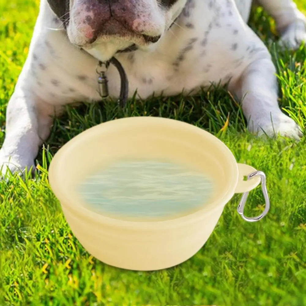 Dog Travel Folding Bowl Foldable Bowls for Cats Dogs Feeding Watering Feeding Dish Pets Drinking Cup Outdoor Puppy Water Bag