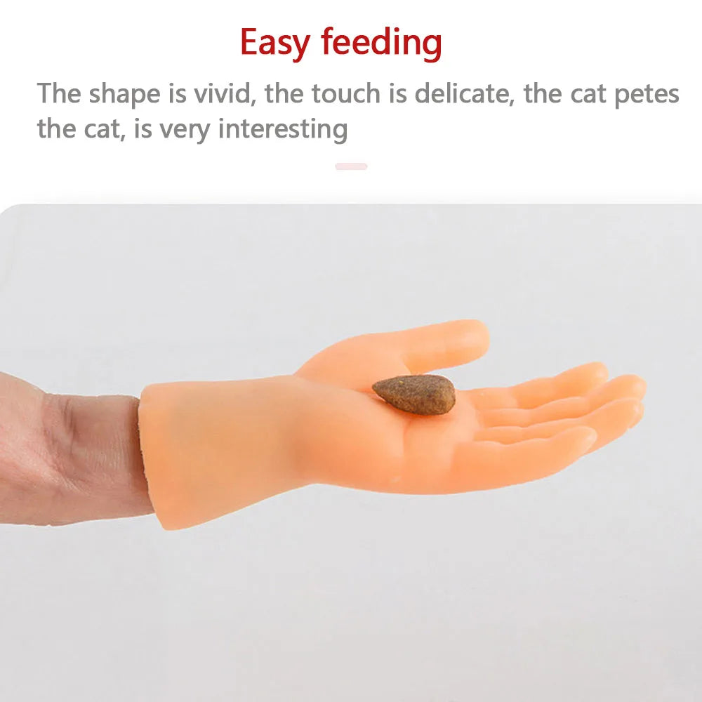 Cat fun toy Small gloves Cat finger Sleeve mini hand model silicone small gloves Cat massage tools Pet cat toy Halloween gift