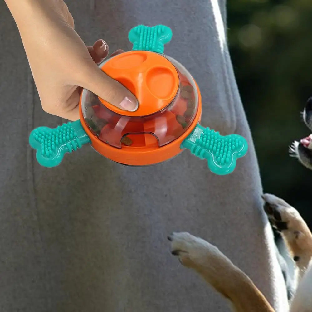 Dog Treat Dispenser Ball Toy Pet Ball Dispenser Funny Leaking Food Cat Interactive Toy Dogs Puppies Food Dispenser Slow Feeder