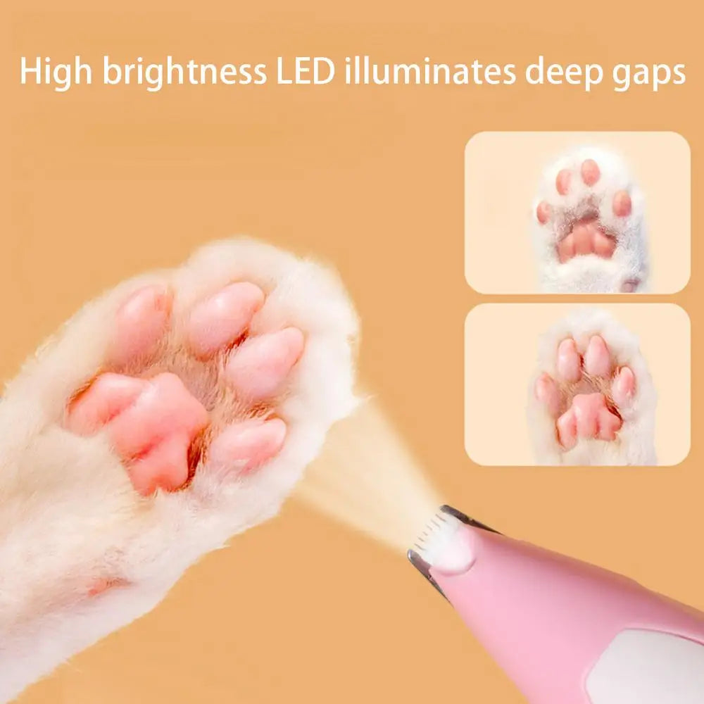 Paw Trimmer For Dogs Dog Paw Pad Trimmer With Led Auxiliary Lighting Noise-Free Led Auxiliary Lighting Paw Pad Trimmer For Cats