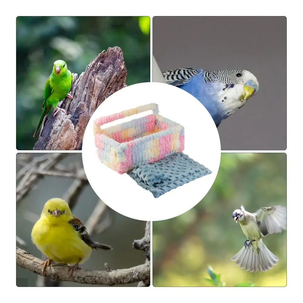 Parrot Bed For Cage Large Multipurpose Bird Nest Comfortable Soft Parrot Nest Warm Nest Bed With Cushion & Pillow For Sleeping