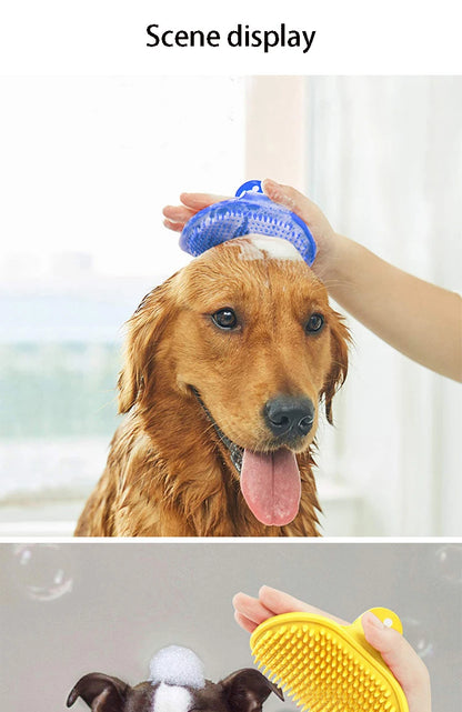 Soft Rubber Dog Brush Comb Cat Bath Brush Rubber Glove Hair Fur Grooming Massage Brush For Dog Cats Pet Bath Supplies