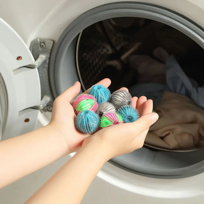 6pcs Nylon Laundry Ball Washing Machine Decontamination Ball Fur Lint Sticking Dedusting Roller Pet Hair Removal Ball in Laundry