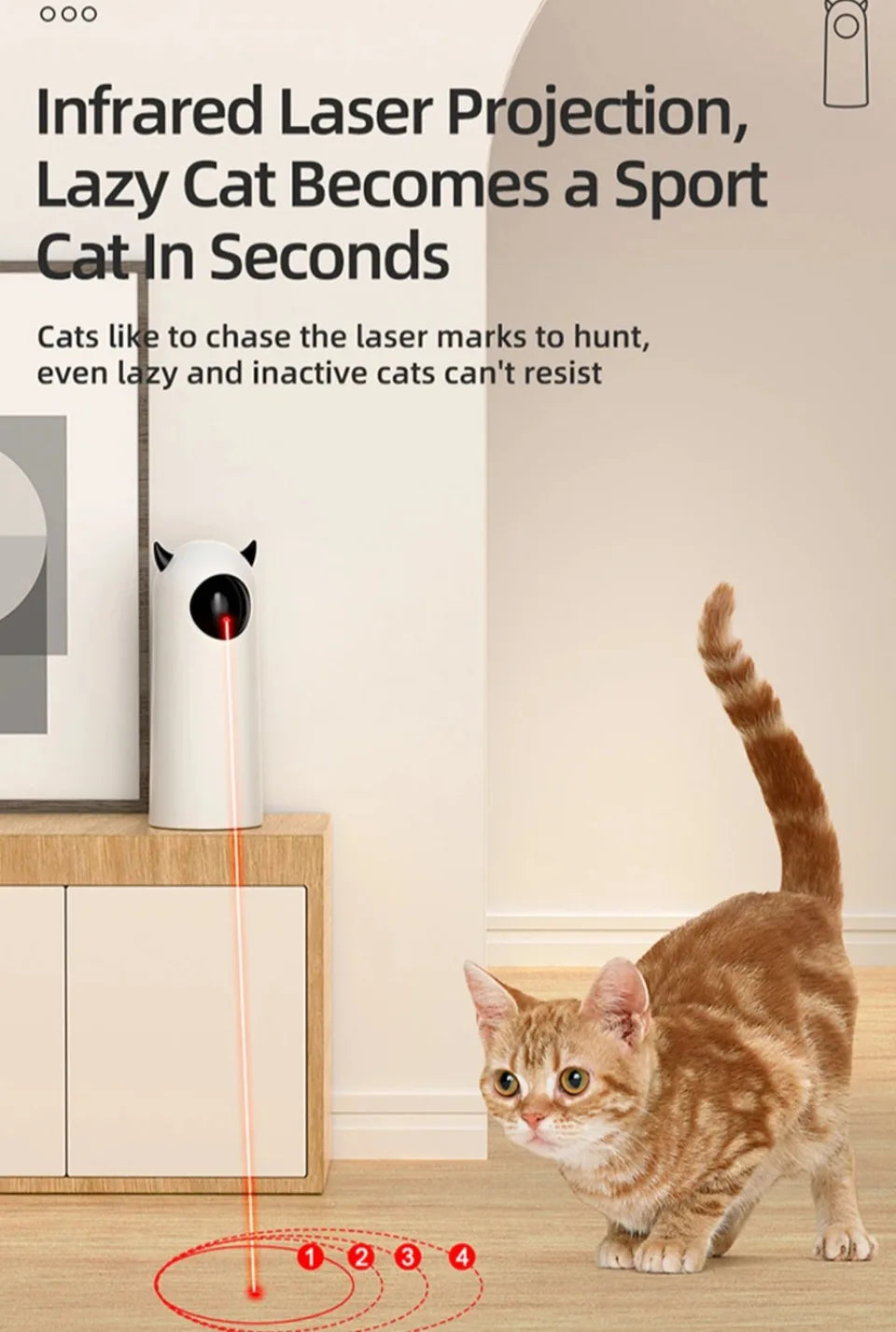 Laser Cat Teasing Device Teasing Pet Toys Infrared Intelligence Good-Looking Relieve Boredom Dog Toy Projection Capture Device