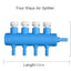 Aquarium Air Splitter Valve Fish Tank Air Pump Flow Splitter Distributor Pump Valve Tap Lever Control Switch Valves Accessories