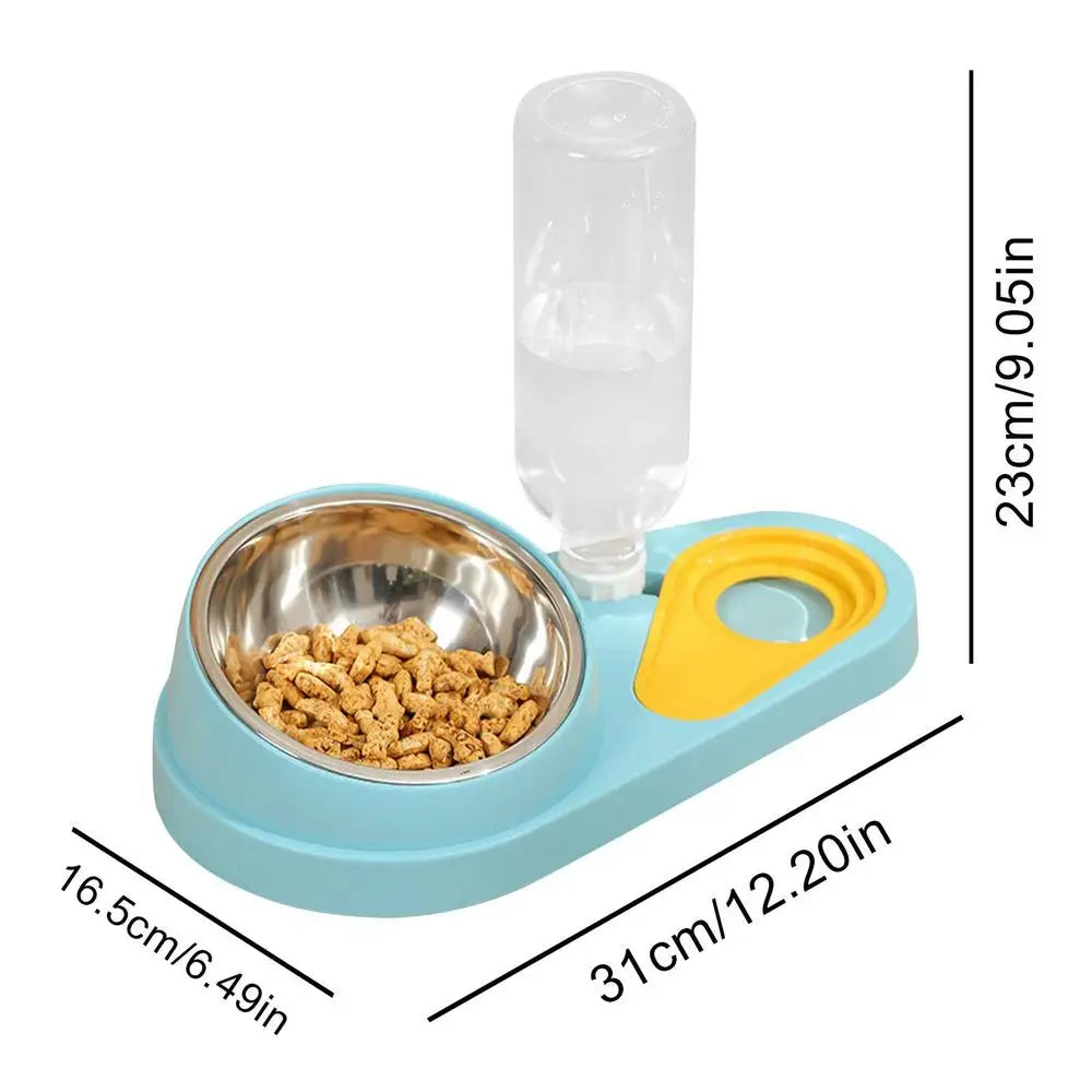 Elevated Cat Bowls Dog Feeder Cat Food Dishes Dog Food And Water Bowl Set Tilted Pet Food Bowls For Indoor Pet Cats Dogs Kittens