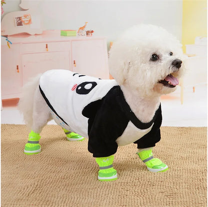 XS-XL Cute Winter Small Dog Cat Warm Vest Fleece Cartoon Printed Puppy Pet Cat Dog Clothes for Small Medium Dog Hoodie Chihuahua