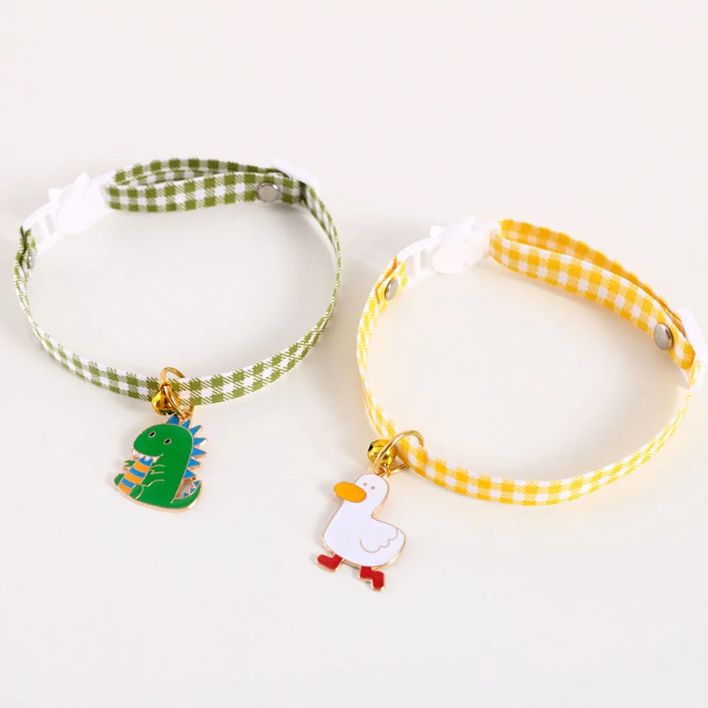 Pet Supplies Accessories for Cats Adjustable Cat Necklace for Kitten Puppy Small Dog Cat Breakaway Bell Collar with Cute Pendant