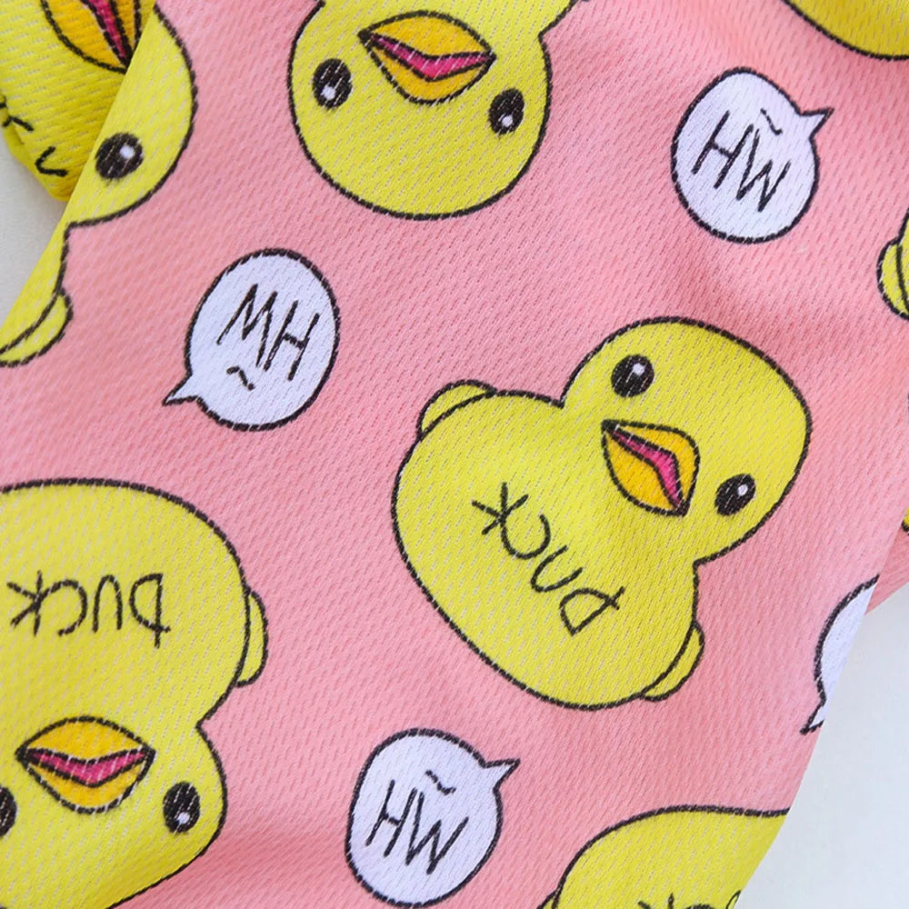 Dog Jumpsuit Puppy Dog Onesies Clothes Cat Dog Soft Pajamas Cute Duck Printed Pet Shirt Bodysuits for Teddy Pomeranian Apparel