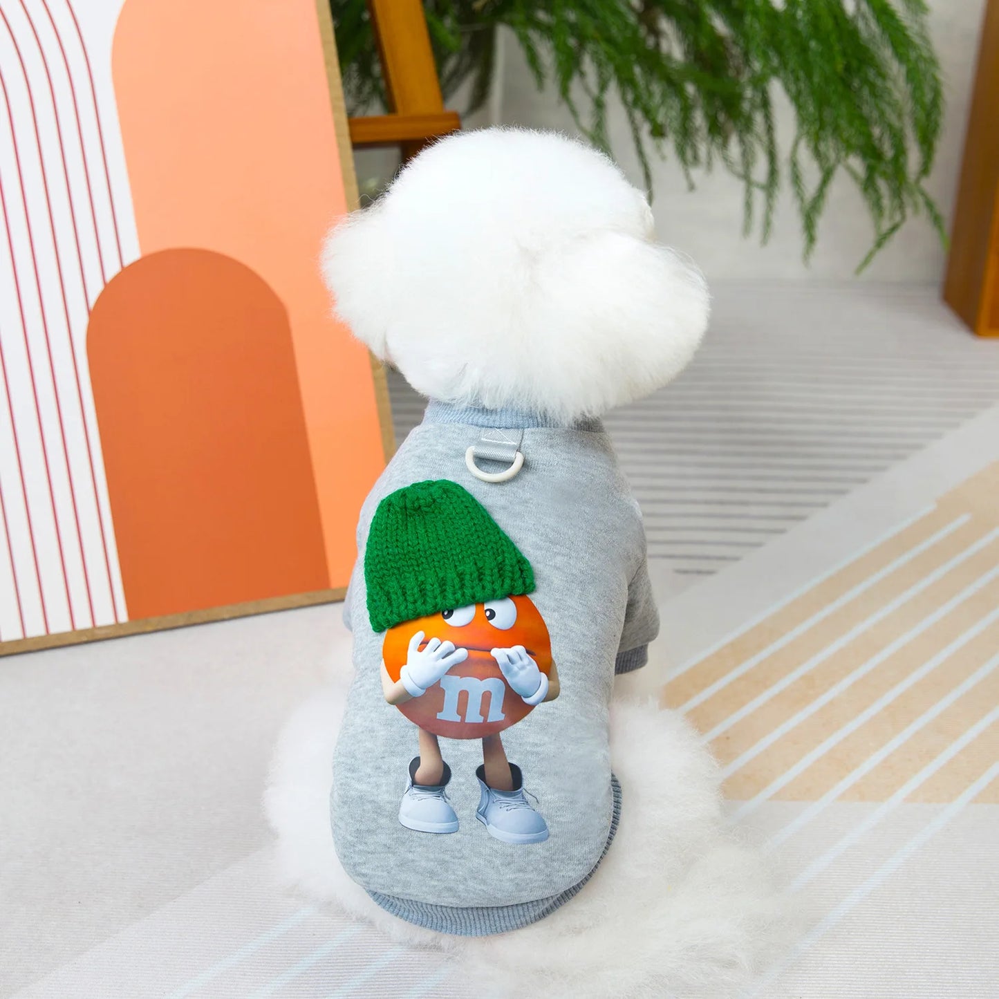 Funny Dog Hoodies for Small Dogs,Warm Fleece Hoodie Sweater Cartoon Puppy Pullover Coat Autumn Winter Clothes Yorkie Pet Apparel