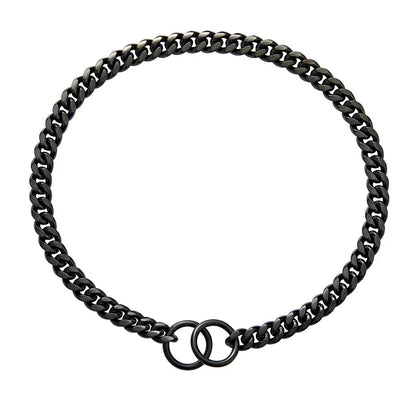 Gold Chain Dog Collar 10mm Fashion Dog Cuban Link Pet Gold Necklace Metal Puppy Jewelry Bulldog P Chain Pet Training Slip Collar