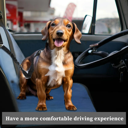 UXCELL Double Dog Seat Belt Nylon Dual Pet Car Headrest Restraint Safety Seatbelt No Tangle Dog Leash Duty Elastic