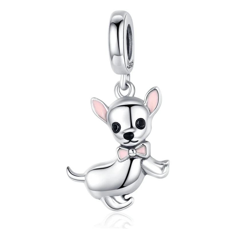 WOSTU 925 Sterling Silver Animal Charms Giraffe Zebra Unicorn Beads for Women Fit Original Bracelets Necklace DIY Jewelry Making