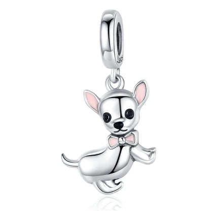 WOSTU 925 Sterling Silver Animal Charms Giraffe Zebra Unicorn Beads for Women Fit Original Bracelets Necklace DIY Jewelry Making