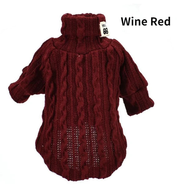 Pet Turtleneck Knitted Sweater Autumn Winter Warm Pet Puppy Dog Clothes for Small Dogs French Bulldog Dog Costume