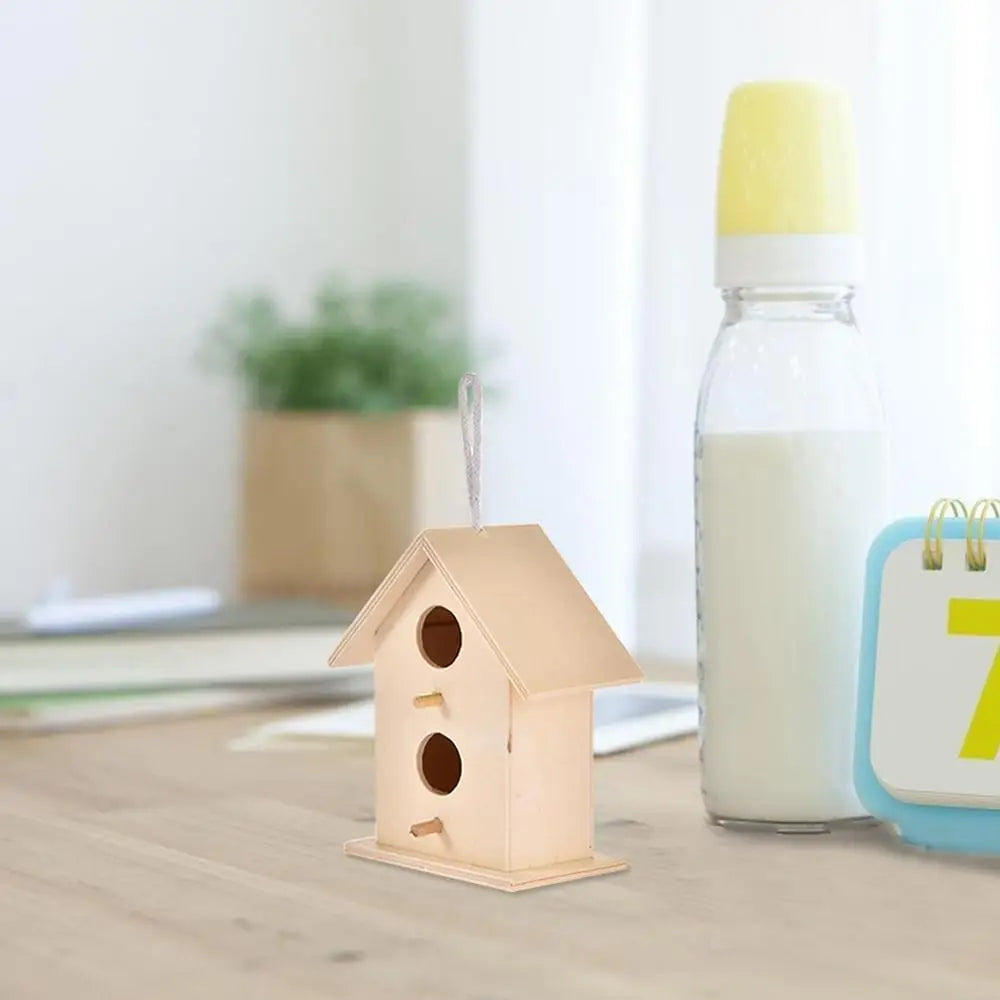 Wooden Bird House Nest Handmade Ecofriendly Bird Nest Cage Outdoor Birdhouse Garden Yard Hanging Decoration Crafts Dropshipping