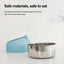1pc Stainless Steel Cat Lovely Creative Inclined Kitten Puppy Food Feeding Bowls Cats Drinking Feeder Pet Dogs Cats Feeder