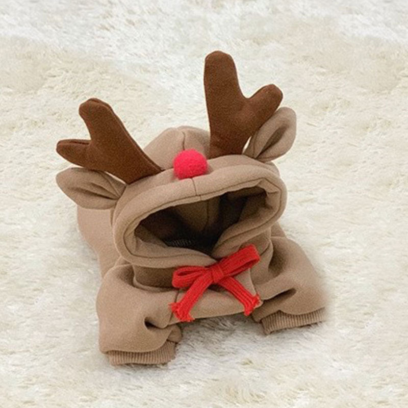 Funny Pet Dog Cat Halloween Costume Dog Costumes for Small Dogs Cosplay Elk Transformed Winter Warm Dog Clothes