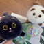 Wagging Tail Cute Cat Toy Plush Doll Key Rings Door And Bag Pendant Cartoon Animal Cat Fashion Girls Keychain Chains Women Gift