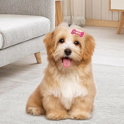 10pcs Bone Hair Clips Non Slip Dog Bone Pet Hair Clip Hairclips Metal Barrettes  Hair Accessories for Cosplay Party Pet Dogs and