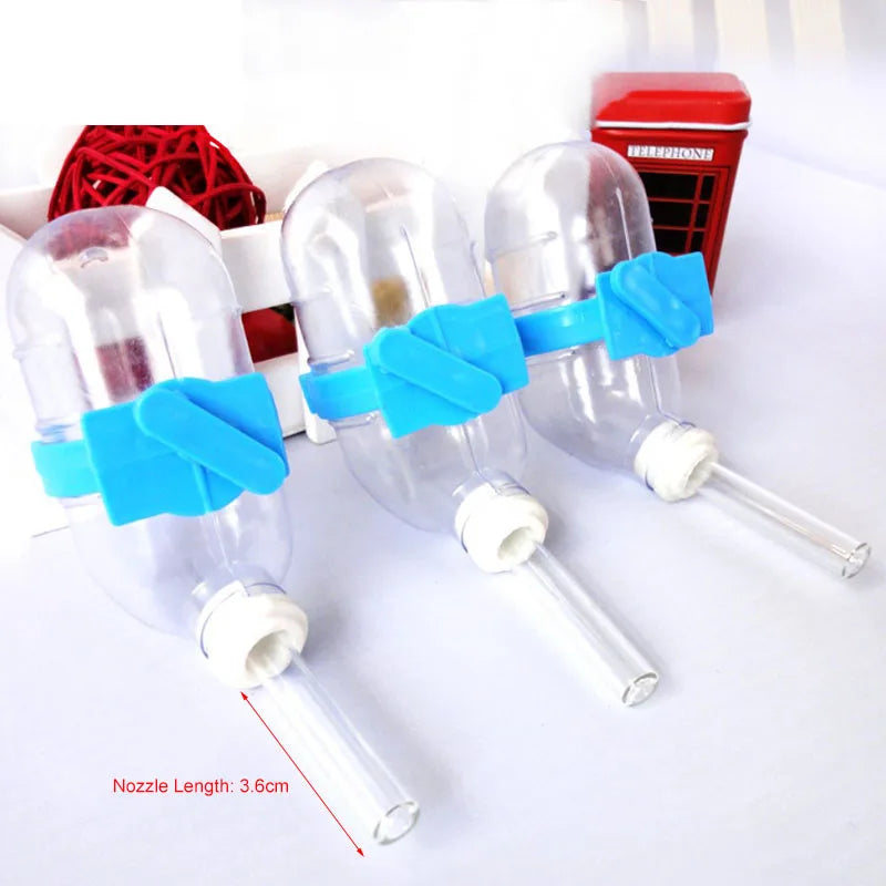 60ml Plastic Hamster Water Drinking Bottle Rat Pet Dispenser Cylindrical Feeder Cage Hanger Water Bottle Dispenser With Clip