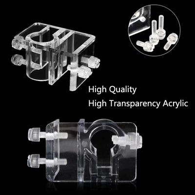 Transparent Acrylic Aquarium Bracket Holder for Scissor Tweezers Shovel Kit Water Tubes Fixed Clip Aquarium Maintenance Tools