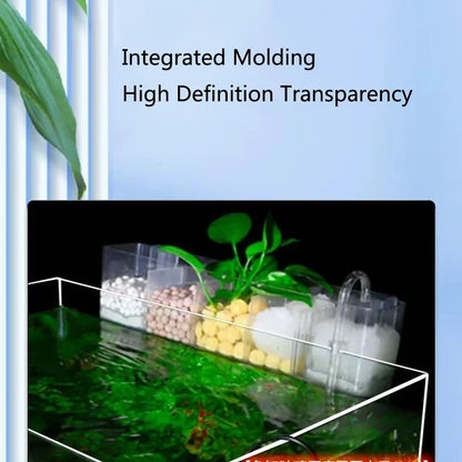 3in1 Fish Tank External Filter Box Plastic Filter Dry and Wet Separation Small Silent External Suspend Aquarium Drip Overflow