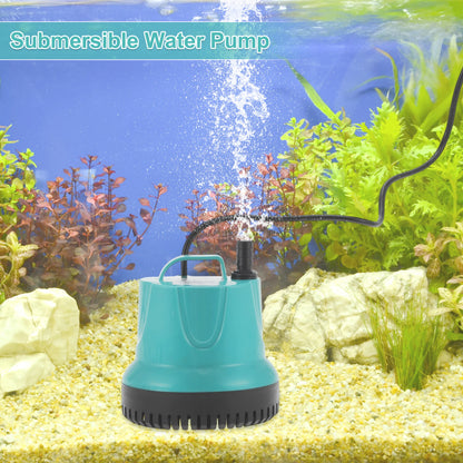 UXCELL Aquarium Submersible Water Pump 60W Fountain Pump Hydroponic Submersible Pump Lake Blue