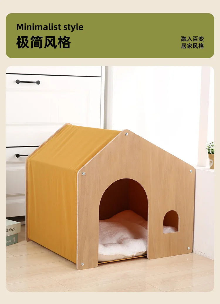 Factory straight hair, high-grade wooden cat litter, kennel, delivery room, universal in all seasons, environmentally friendly