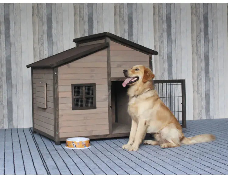 Small puppy house outdoor water rot kennel kennel kennel rural large medium and small outdoor villa