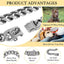 23MM Gold Chain Dog Collar Luxurious Sliver Gold Cuban Link Dog Collar with Secure Snap Buckle for Medium and Large Pit Bulls