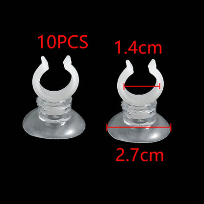 UXCELL Aquarium Clear Suction Cup Airline Tube Holders Clips Air Line Pipe Wire Holder Used Sucker Fish Tank Pump Accessories